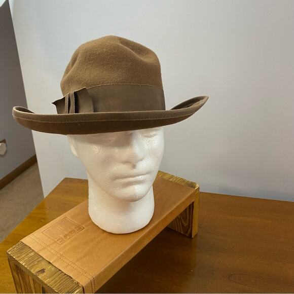 Banana Republic Safari & Travel Co. Vintage 100%‎ Wool Fedora Hat Indiana Jones main image 5